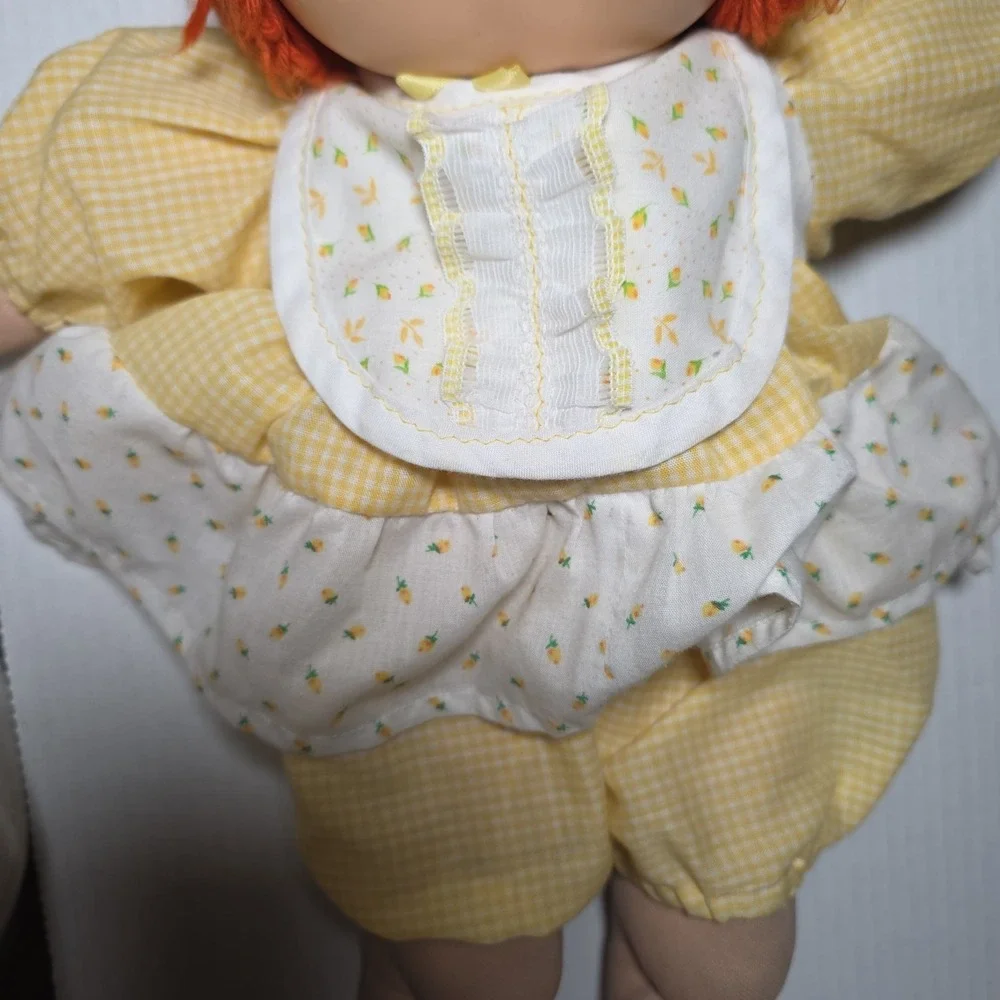 Vintage 1985 Cabbage Patch Kid Doll KT Factory China Head Mold 8 Orange Hair